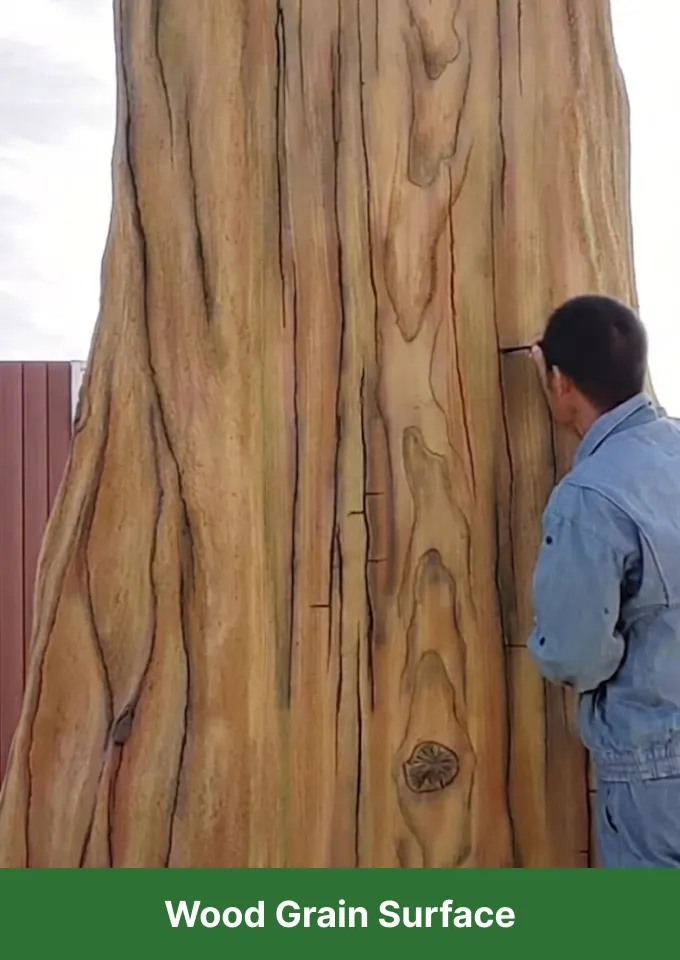 Textured wood grain liner for decorative precast concrete molds