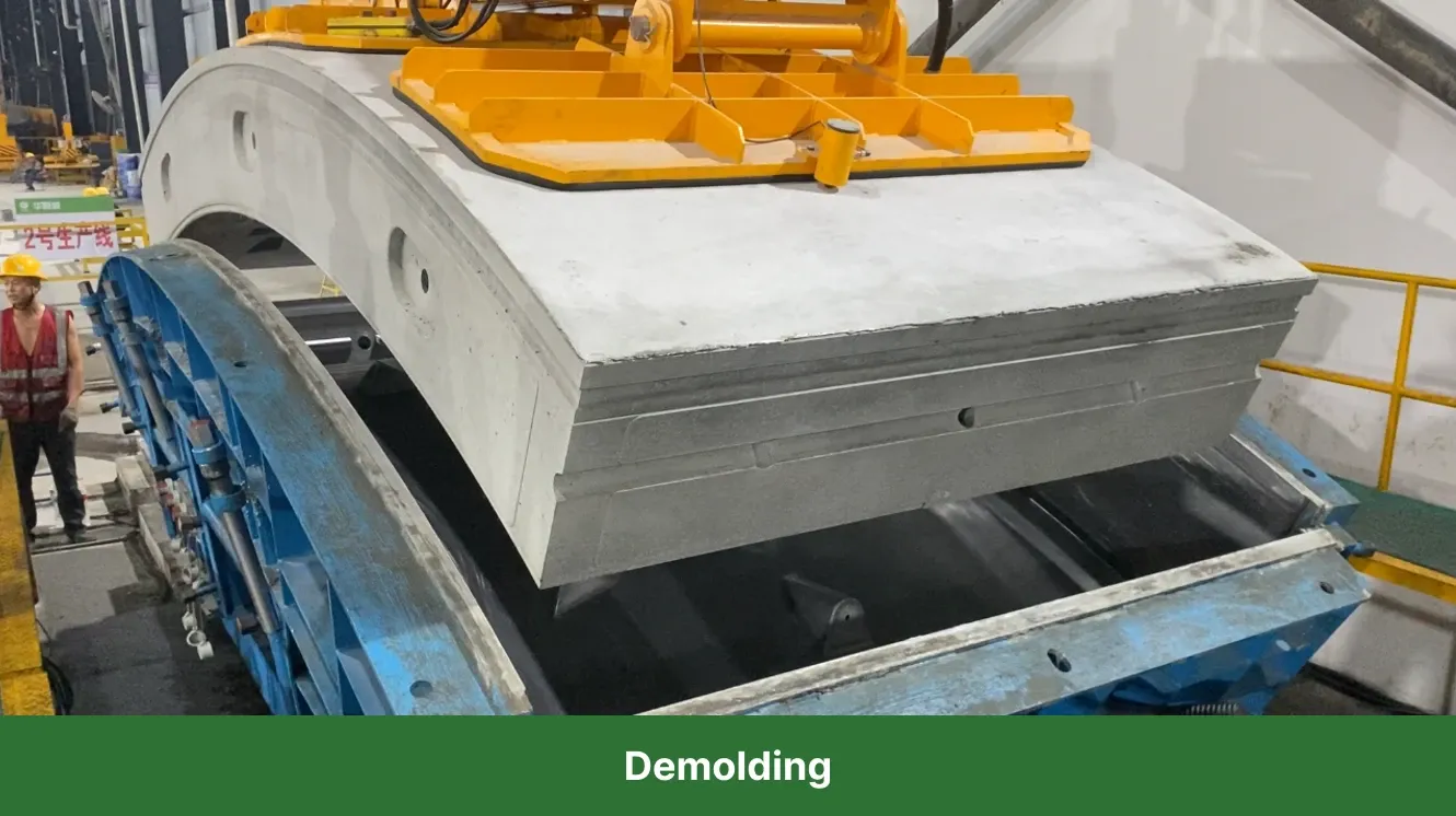 Demolding timing is critical for complex concrete molds.